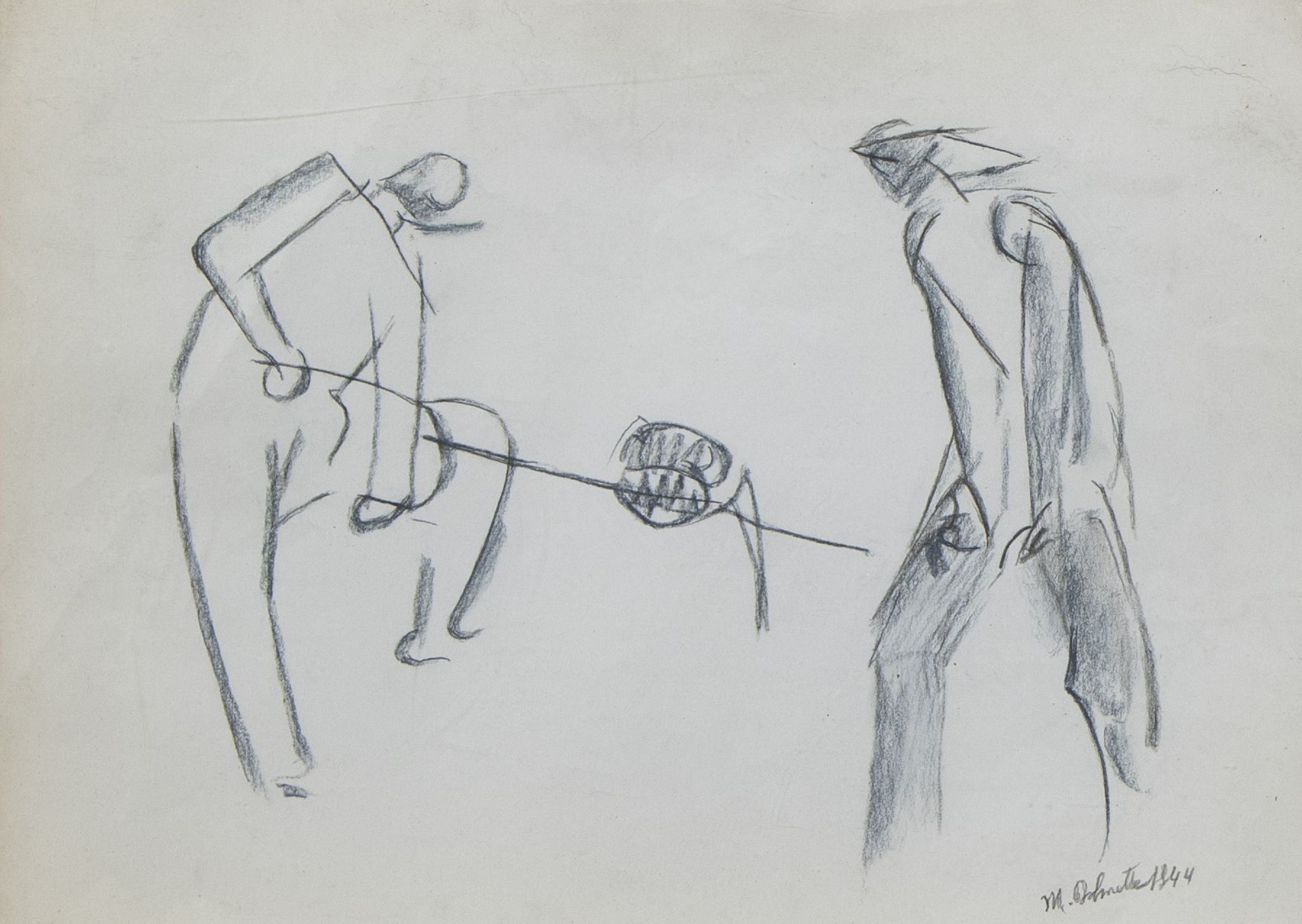 Marcel DELMOTTE (1901-1984), 3 drawings, signed and dated 1944 - Image 4 of 10