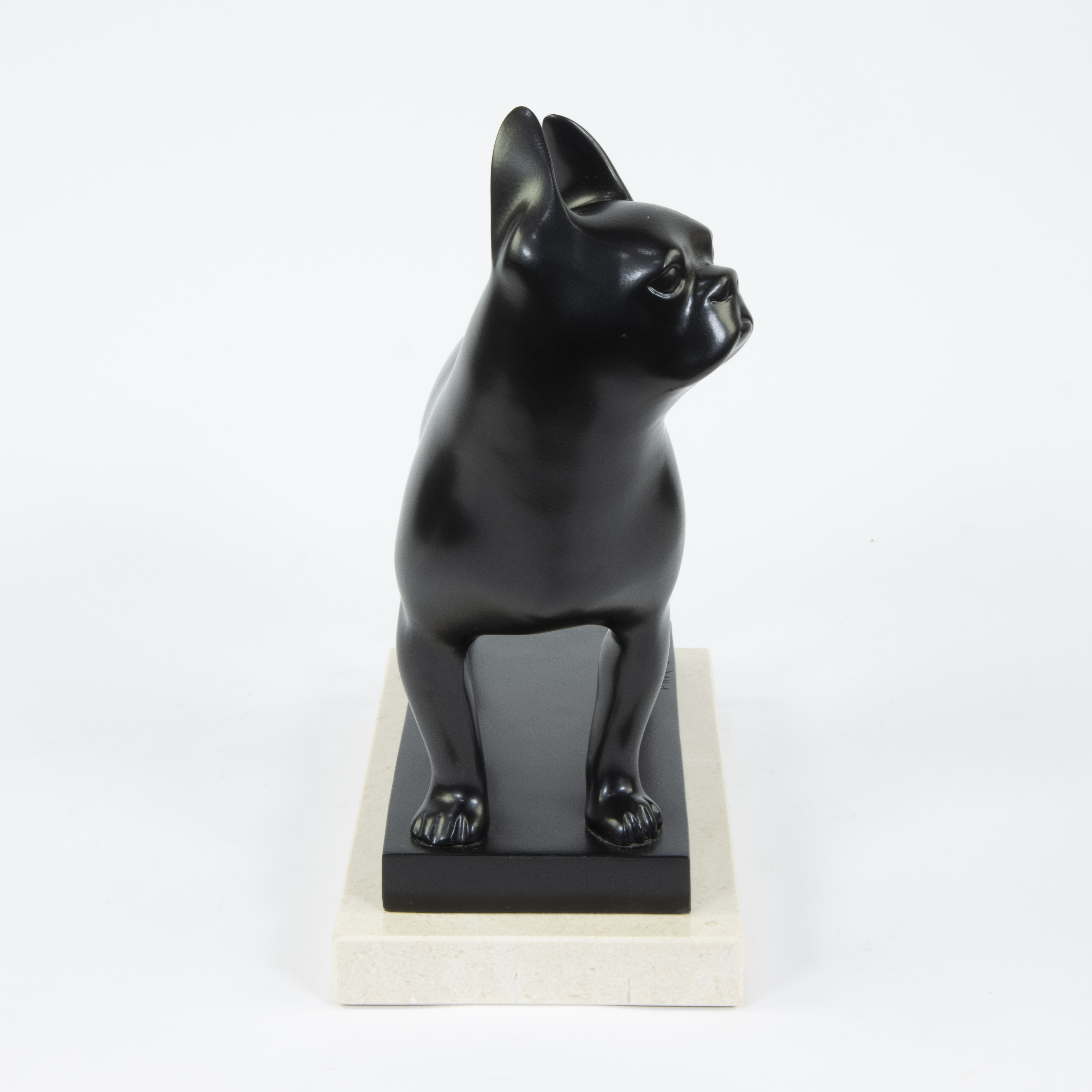 François POMPON (1855-1933), sculpture in bronze with black patina 'Toy Boston terrier', signed Pomp - Image 3 of 6