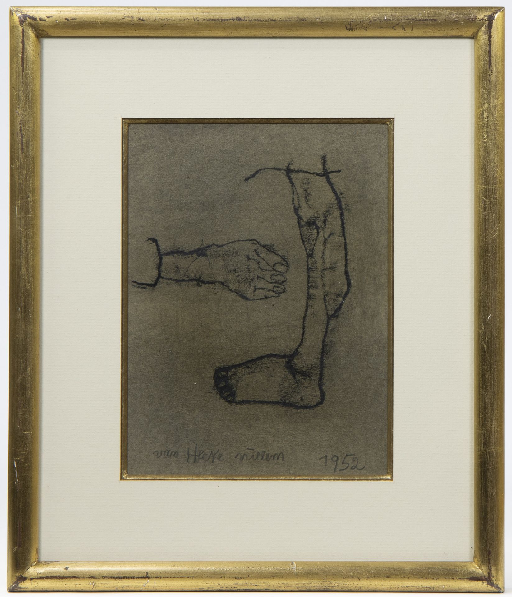 Willem VAN HECKE (1893-1976), drawing Anatomy, signed and dated 1952 - Bild 2 aus 3