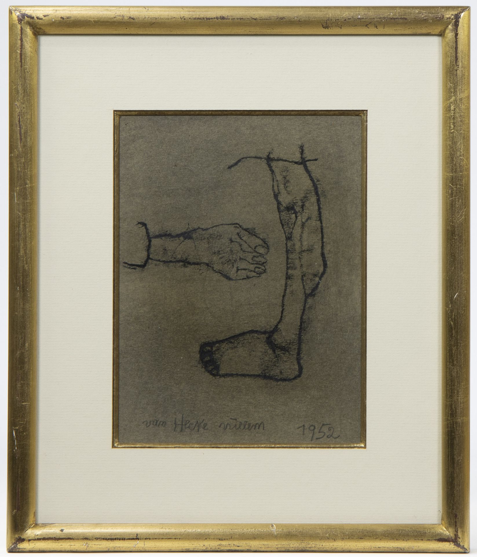 Willem VAN HECKE (1893-1976), drawing Anatomy, signed and dated 1952 - Image 2 of 3