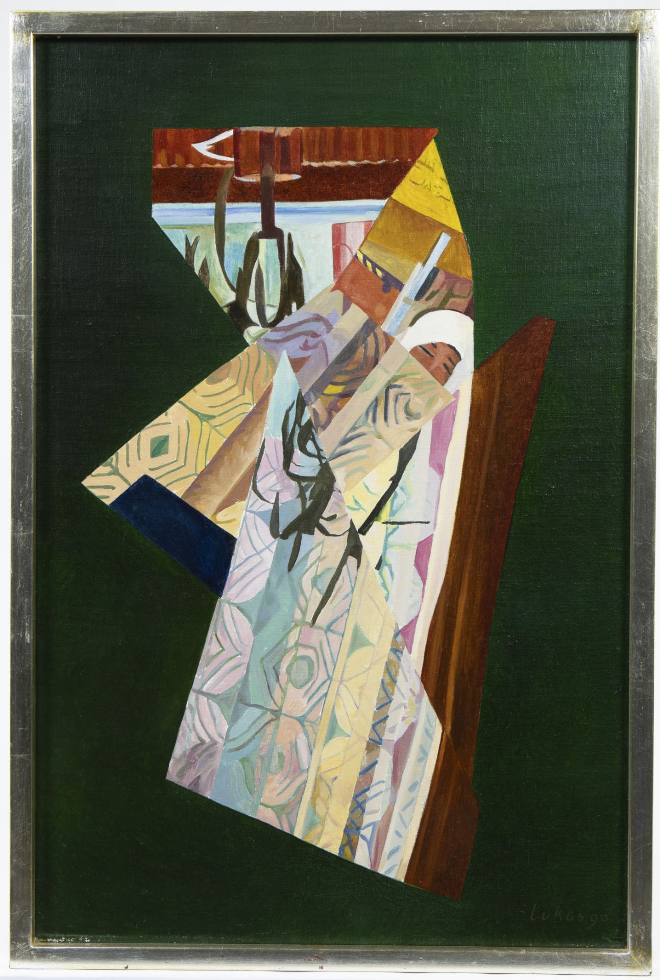 Lucas De Vuyst (1951), oil on canvas Composition, signed and dated '90 - Image 2 of 4