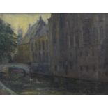 Jozef HORENBANT (1863-1956), oil on canvas Bridge view, signed