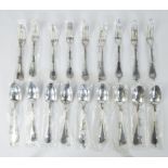 Silver-plated cutlery Christofle, model Perles, in original packaging
