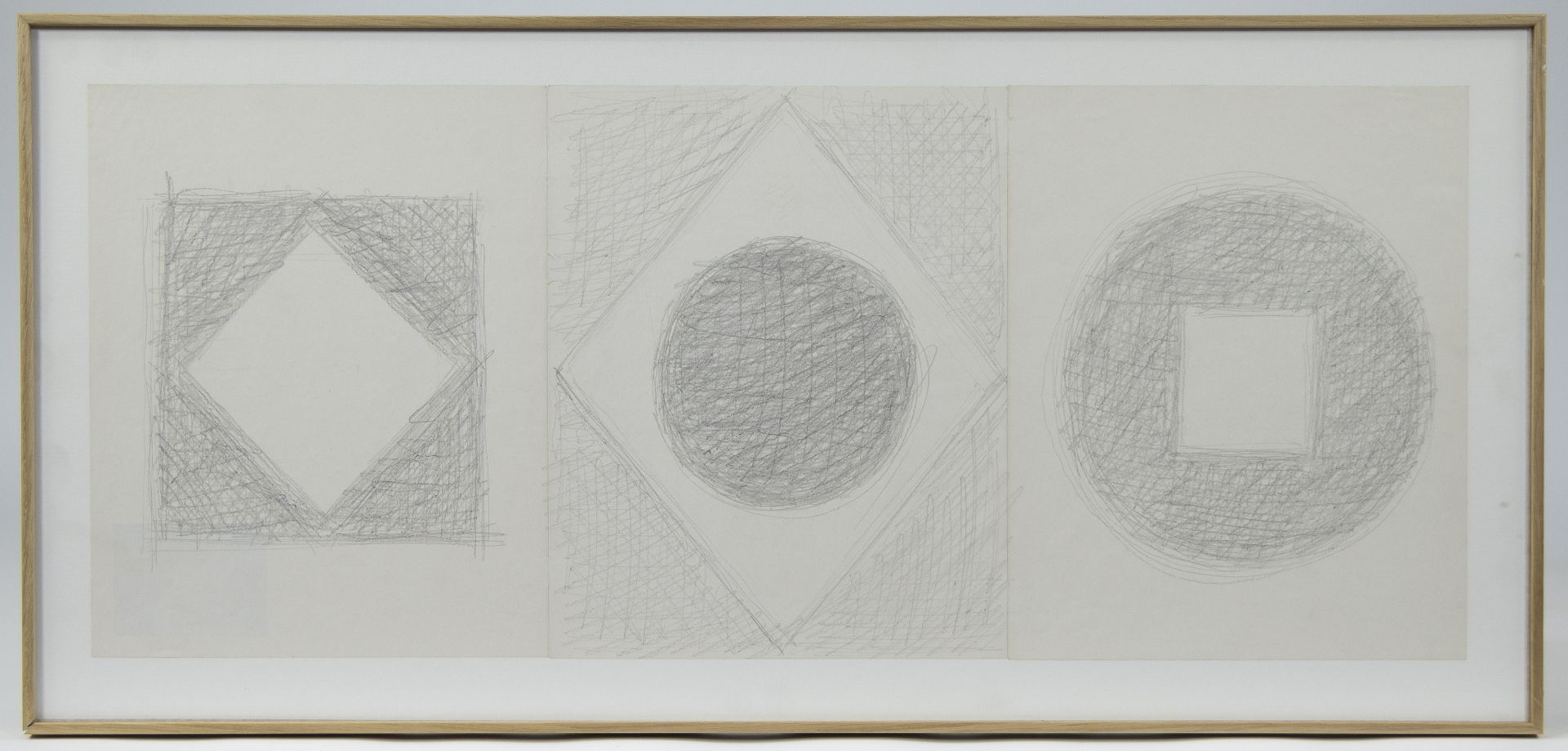 Dan VAN SEVEREN (1927-2009), triptych charcoal on paper, signed and dated 1966 - Bild 2 aus 3