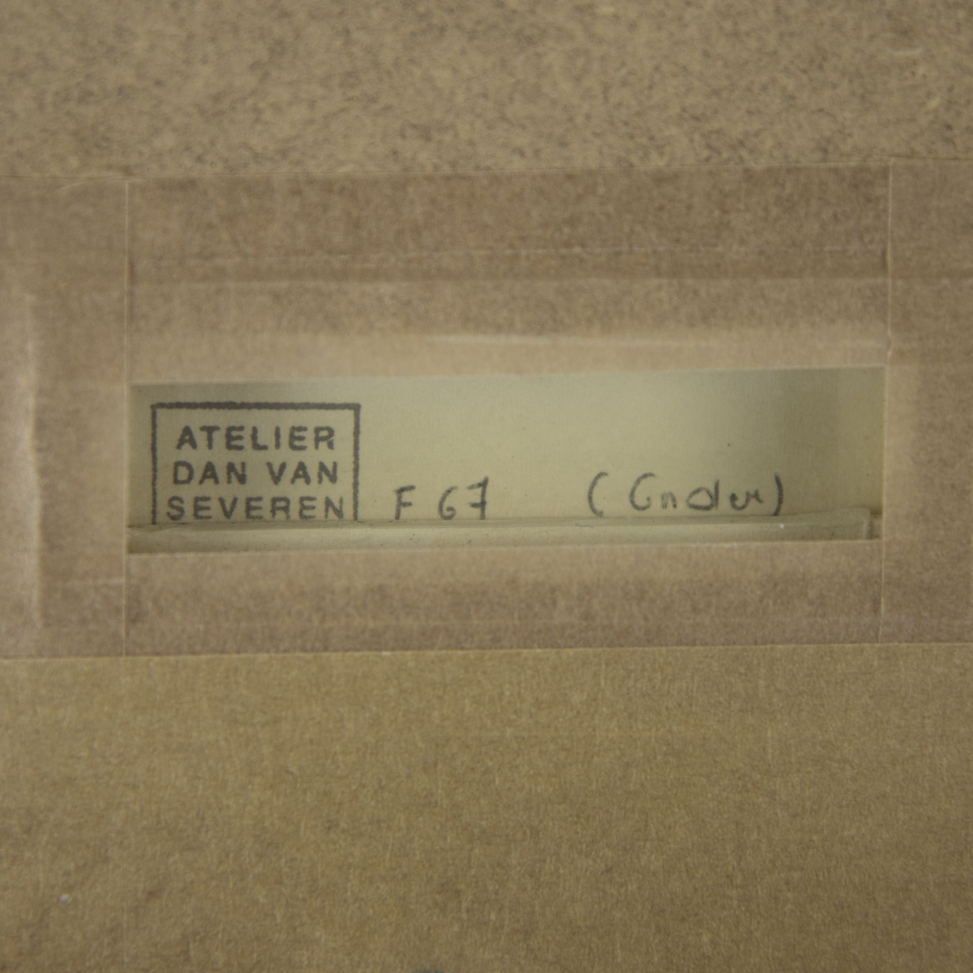 Dan VAN SEVEREN (1927-2009), watercolour Untitled, with stamp signature studio - Image 3 of 3