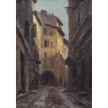 Primitif BONO (c.1880-1955), oil on canvas, Rue Tracastel, Grasse, signed