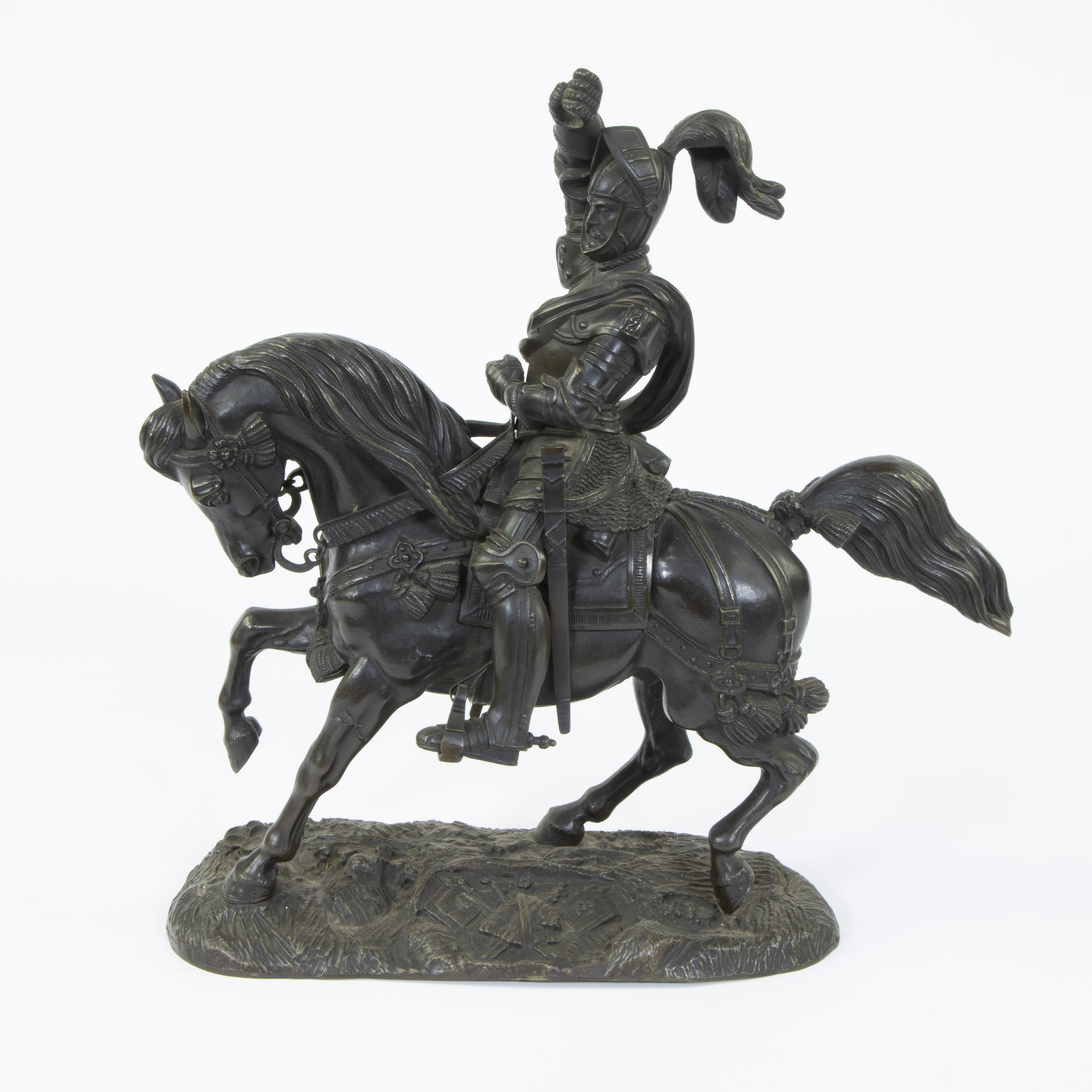 After Baron Carlo Marochetti, a patinated bronze equestrian figure of Emmanuel Philibert - Bild 5 aus 5