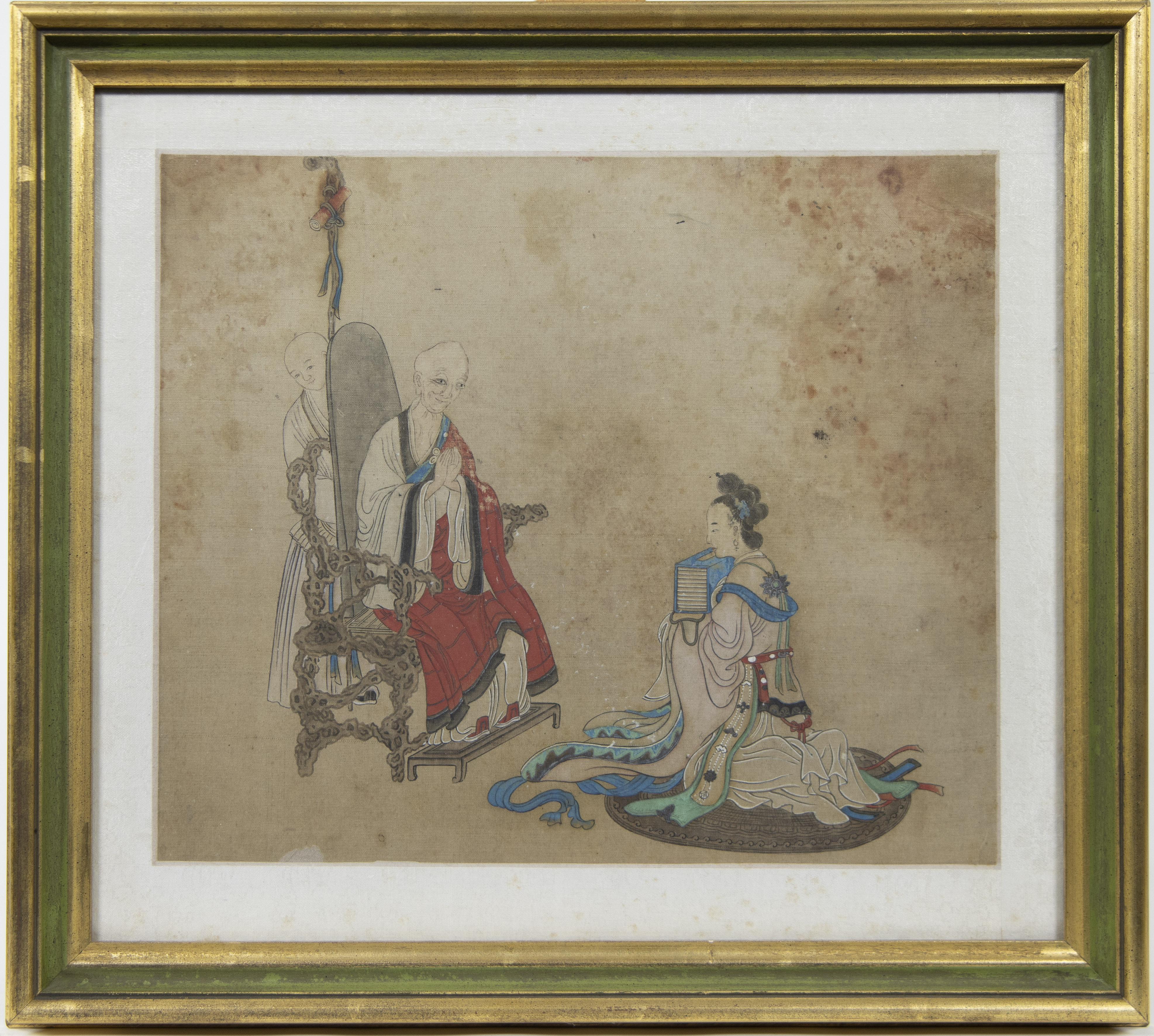 Set of 13 Chinese coloured drawings on silk, 19th century, some are signed - Image 13 of 17