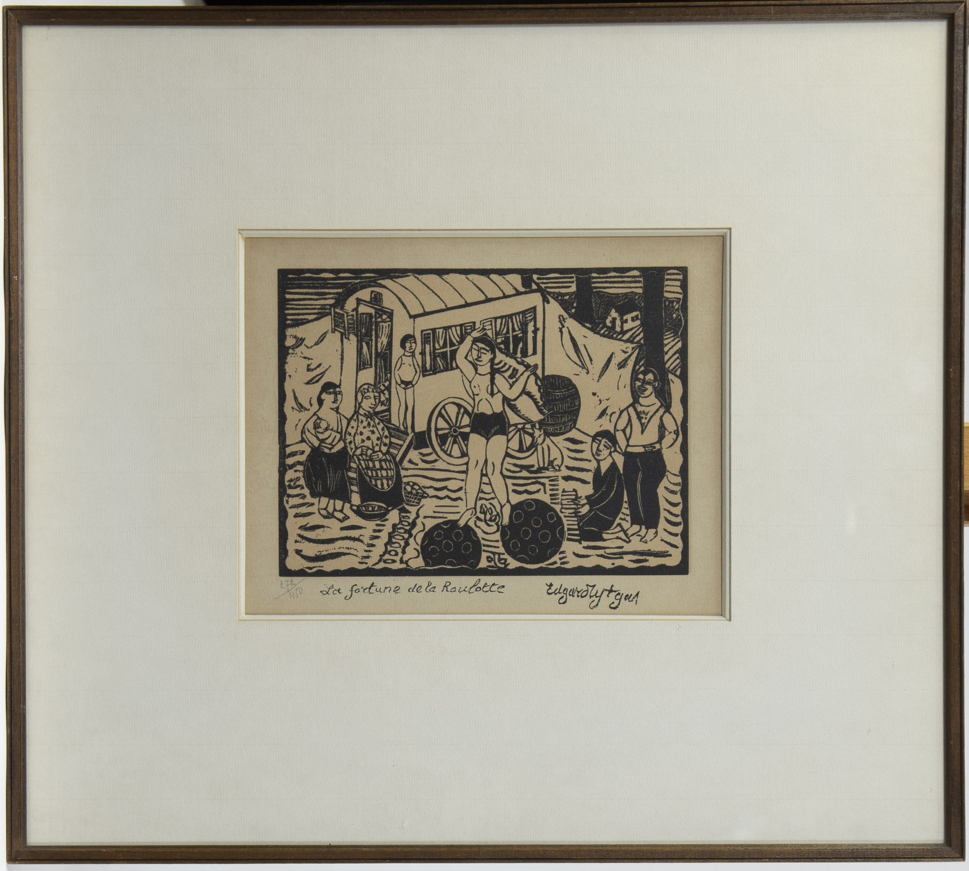 Edgard TYTGAT (1879-1957), woodcut La fortune de la roulotte, numbered 272/450 and signed in the pla - Image 6 of 8