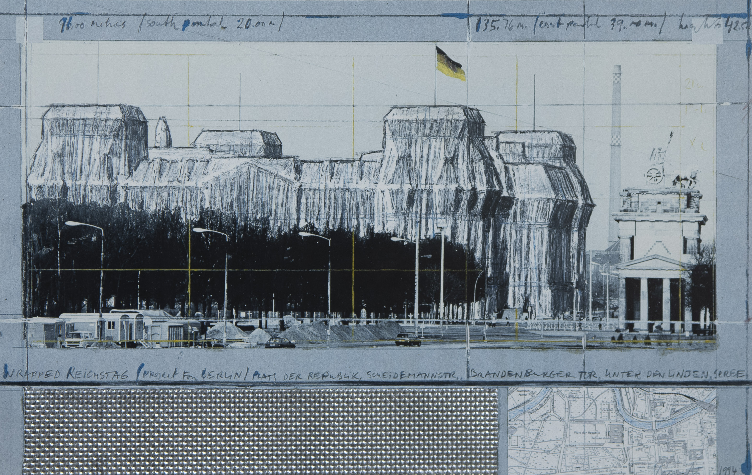 CHRISTO (1935-2020), offset lithography Projekt für Berlin, Wrapped Reichstag en The Wrapped Reichst - Image 2 of 5