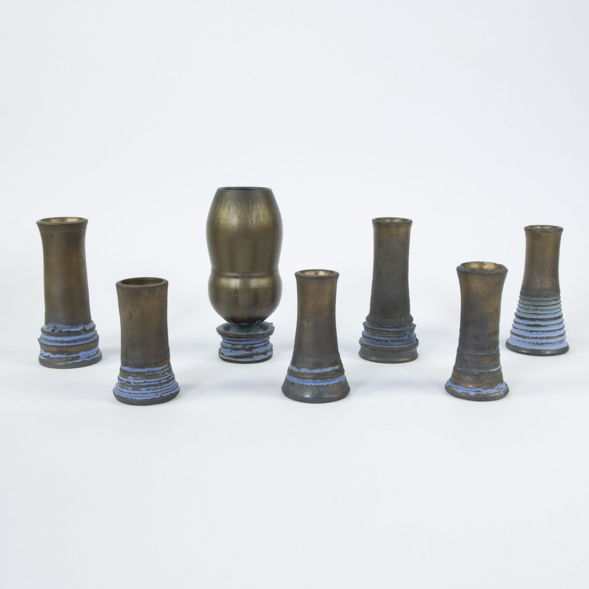 Frank STEYAERT (1953), 7 ceramic vases, signed - Image 4 of 5