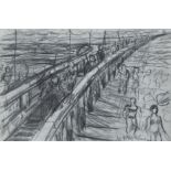 Henri Victor WOLVENS (1896-1977), pencil drawing The palisade, signed