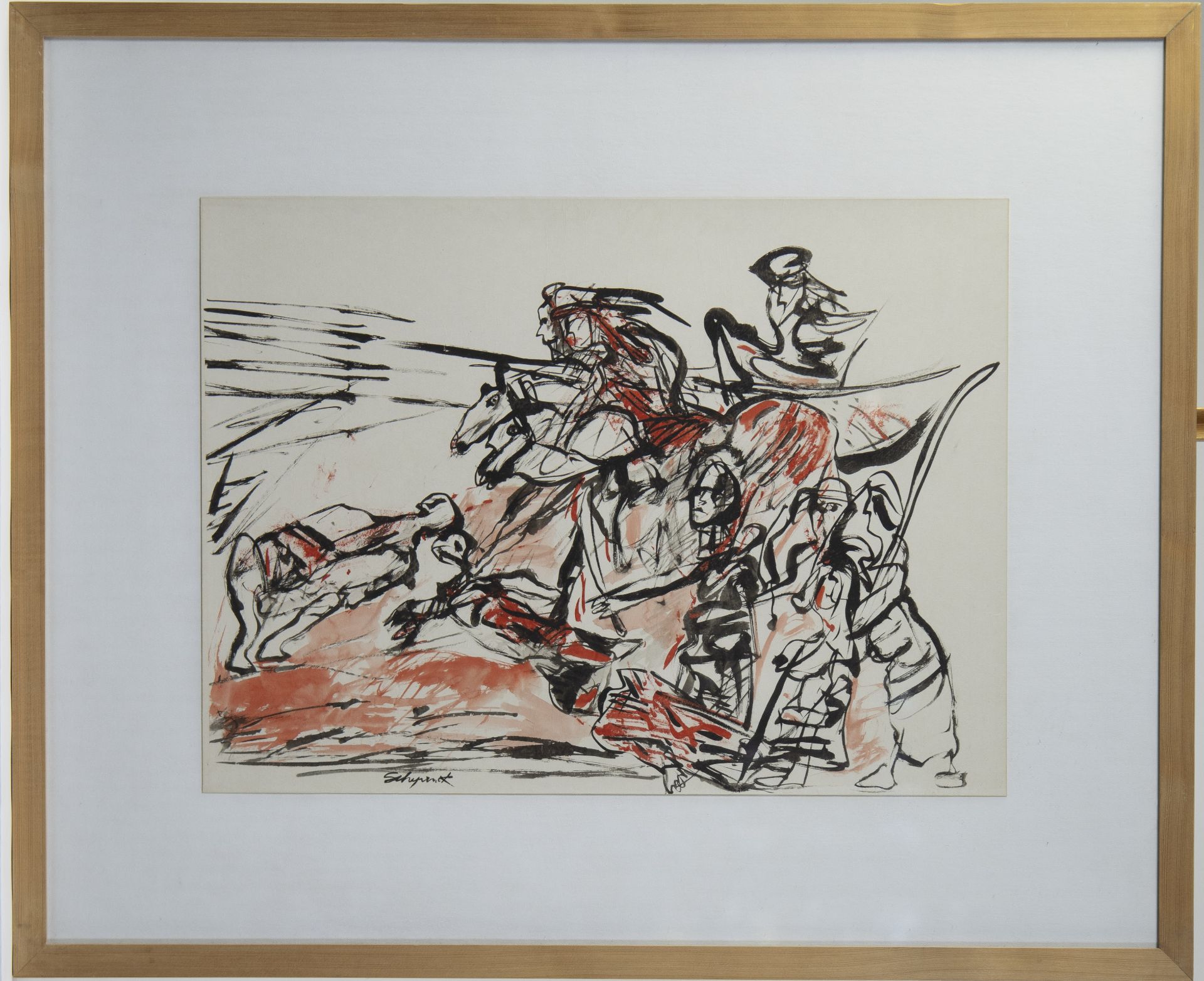 Firmin Schyvinck (1933), watercolour and ink on paper Untitled, signed - Bild 2 aus 3