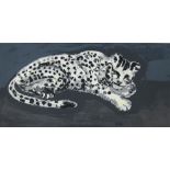 Yutaka SONE (1965), silkscreen Sleepy Snow Leopard, 2016, numbered 23/100 and signed