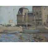 Pierre HEYMANS, oil on canvas Port of Ostend, signed