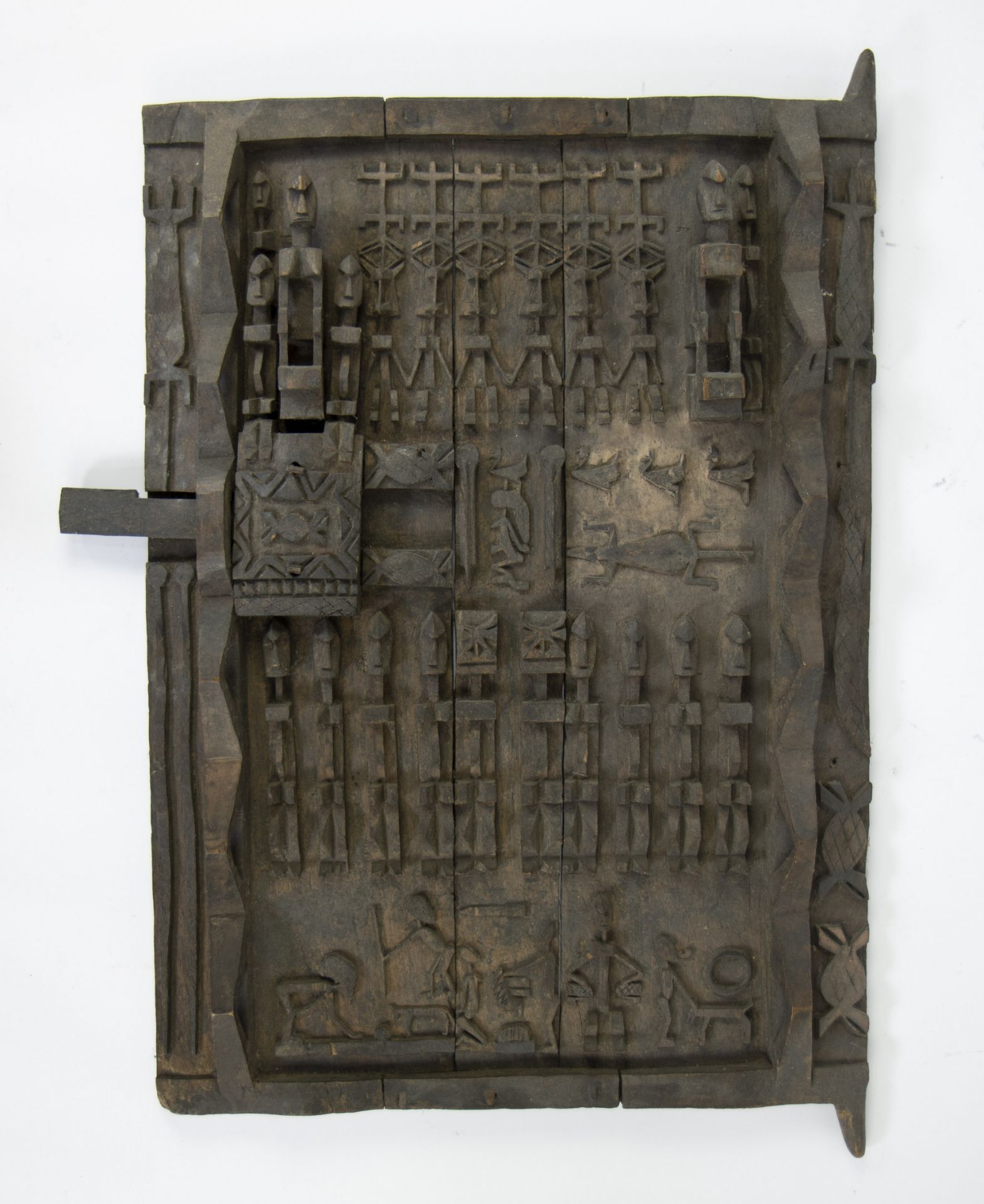 2 wooden Dogon doors - Image 2 of 5