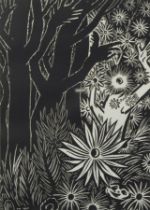 Frans MASEREEL (1889-1972), woodcut Dans la forêt, signed, numbered 18/25 and dated 1960