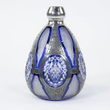 VAL SAINT LAMBERT, 1927, very rare mouth-blown cut crystal vase 'LEOPOLDVILLE' with a decor of parti