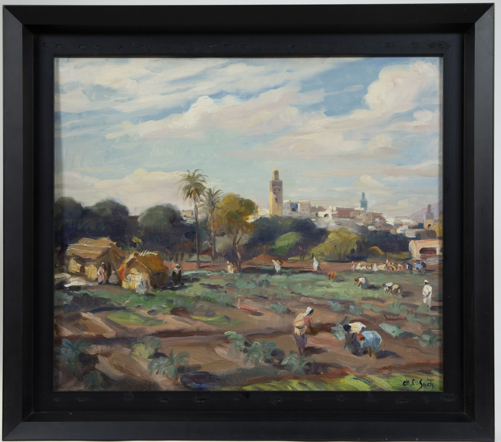 Charles Ernest SMETS (1909-?), oil on canvas Travaux au champs (Morocco), signed - Bild 2 aus 4