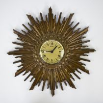 Sunburst clock Bayard 1956, Syroco USA