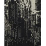 Frans MASEREEL (1889-1972), woodcut 'Gents grootheid leidt haar toekomst', numbered 97/750, signed a