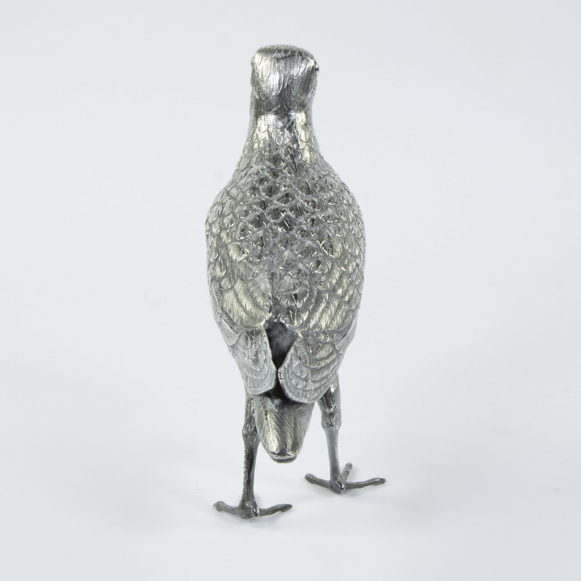 Silver woodcock, the bécasse, hunting trophy with inscription 'En souvenir (Bécasse)', circa 1900, t - Bild 3 aus 6