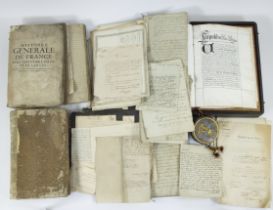 Collection of old paper and a baronial title of van der Gracht d'Eeghem 1898, Generale de France (16