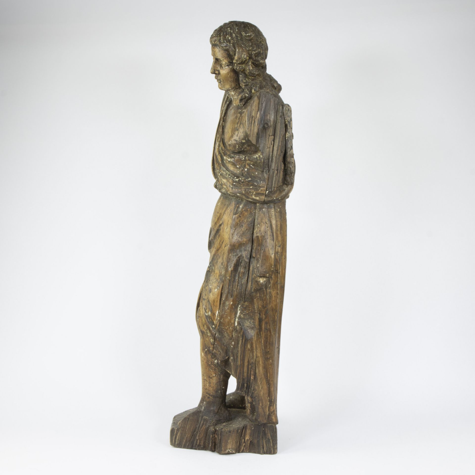 18th century German wooden saint statue - Bild 2 aus 4