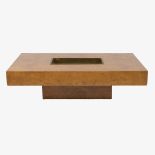Coffee table in root wood and copper design Jean Charles