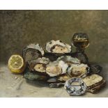 Edward CHAPPEL (1859-1946), oil on canvas Still life with oysters, signed