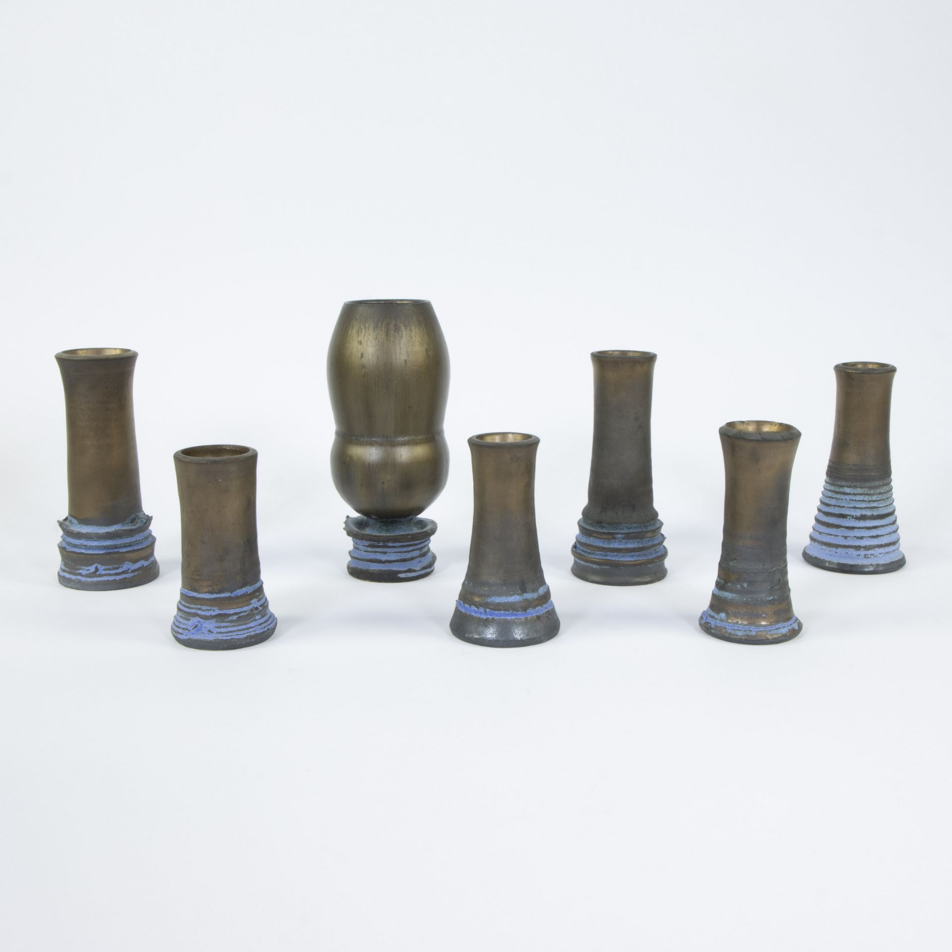 Frank STEYAERT (1953), 7 ceramic vases, signed - Image 3 of 5