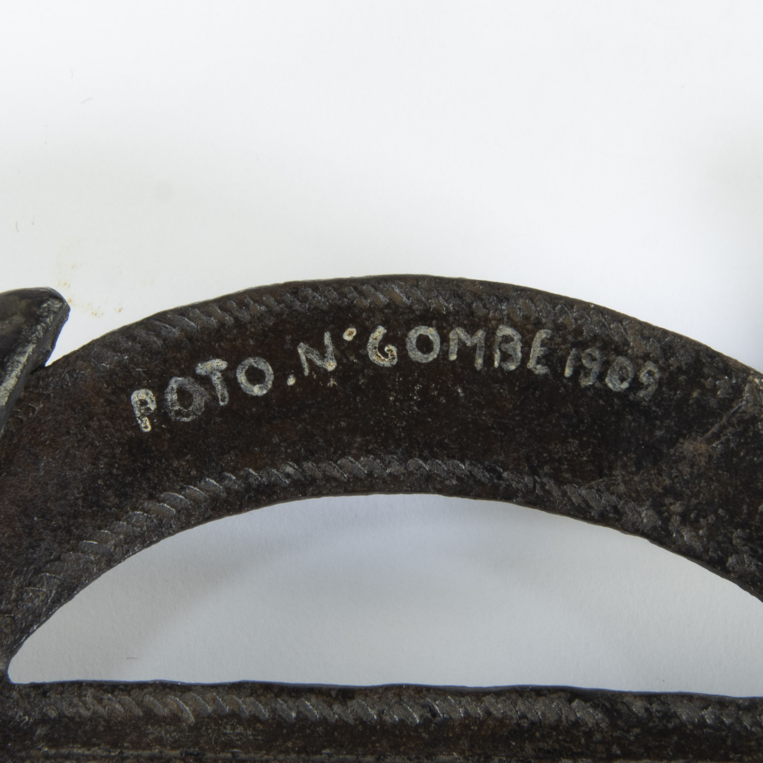 African Ngombe or Poto sword, marked 1909 - Image 3 of 3