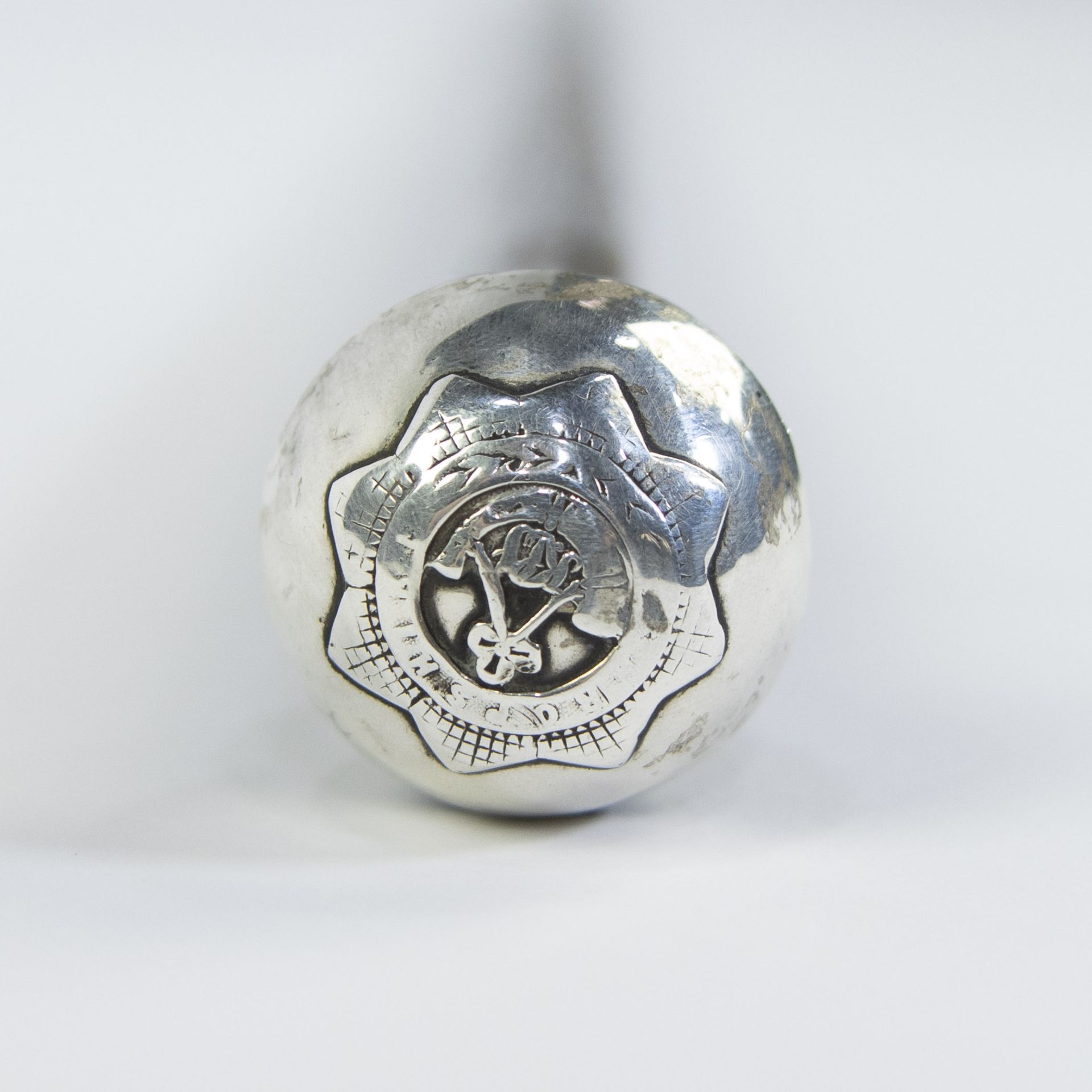 Walking stick with silver-plated knob with sign of the Lodge - Image 2 of 2