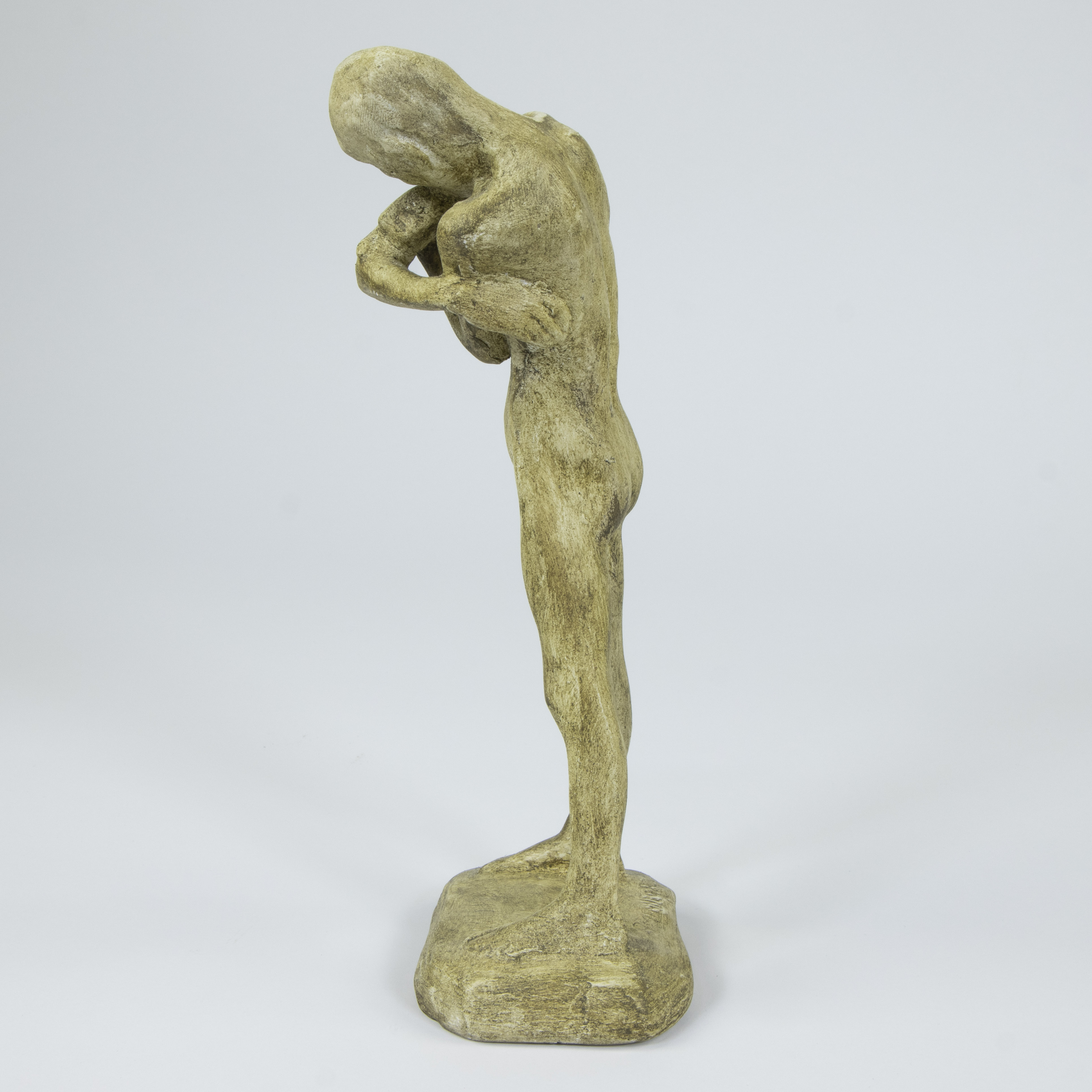 George MINNE (1866-1941), patinated plaster sculpture Le petit blessé, signed, posthumous edition - Image 5 of 8