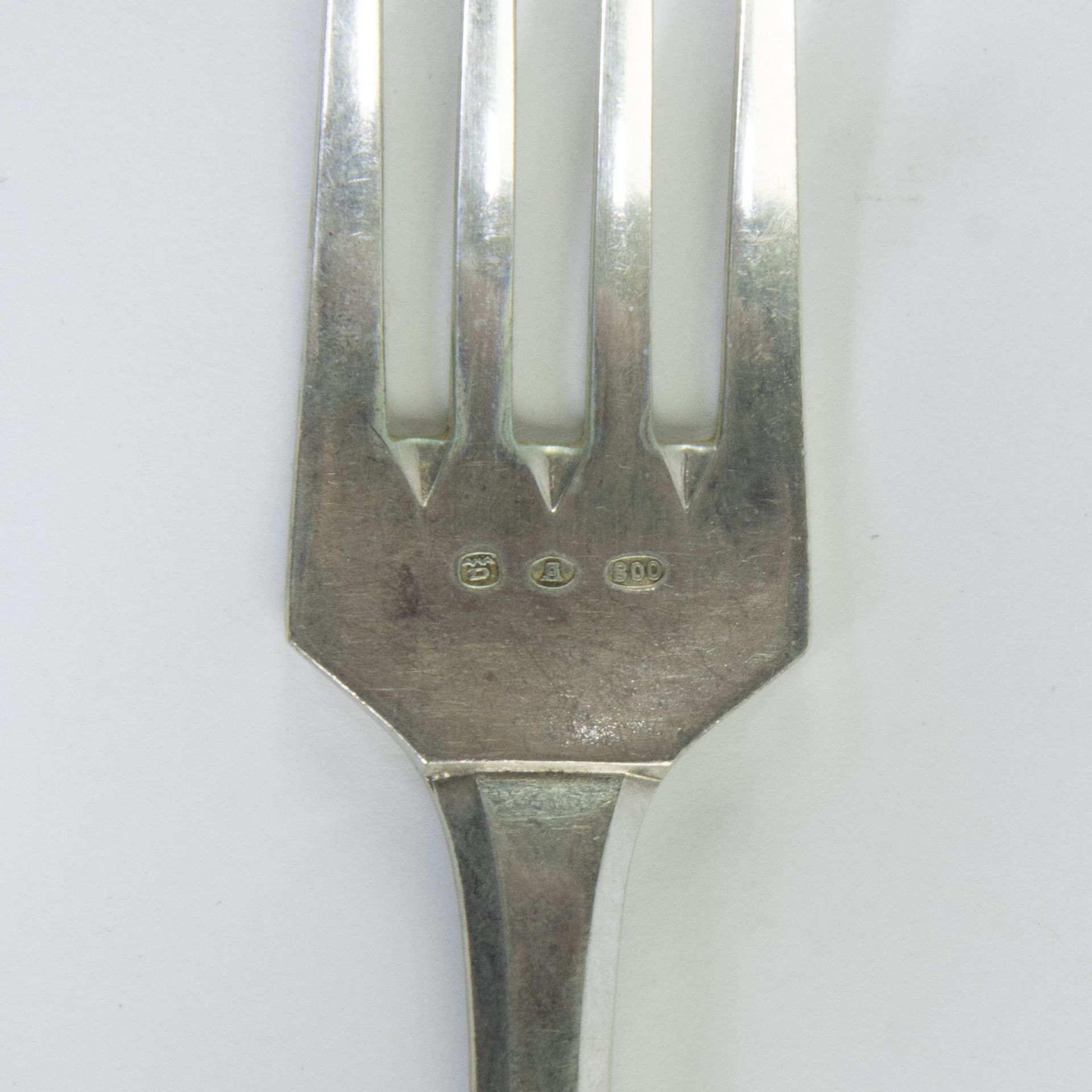 Silver cutlery Delheid, A800, weight 10660 grams, with initials of the family De Witte Jacques Wille - Bild 3 aus 8