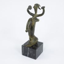 Alfredo LANZ (XX), patinated bronze sculpture on a marble base, signed and numbered 1/20