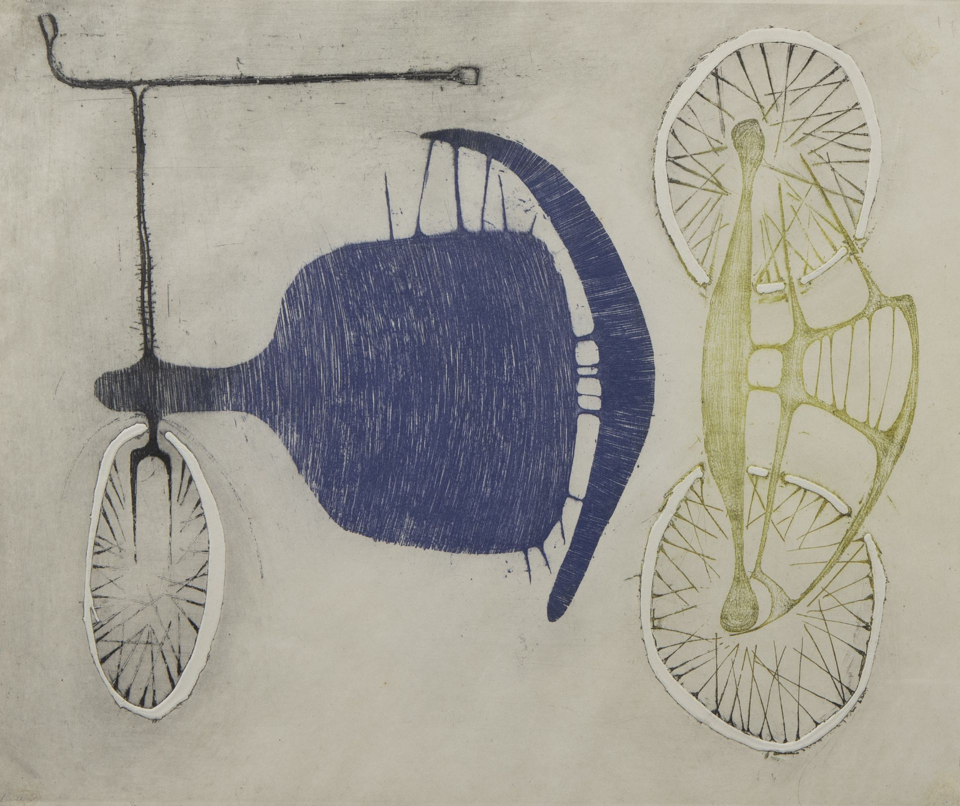 Walter LEBLANC (1932-1986), etching 'Tricycle', signed and dated '57