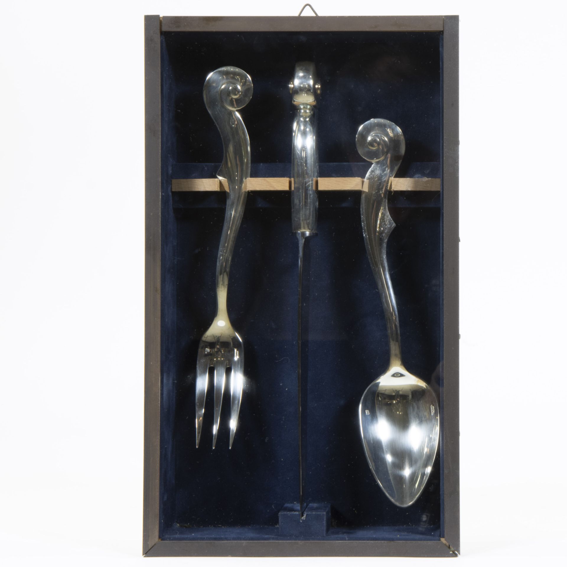 Fernandez ARMAN (1928-2005), 'Musique de Table' 1998 (Coffret de 3 pièces en métal argenté), édition