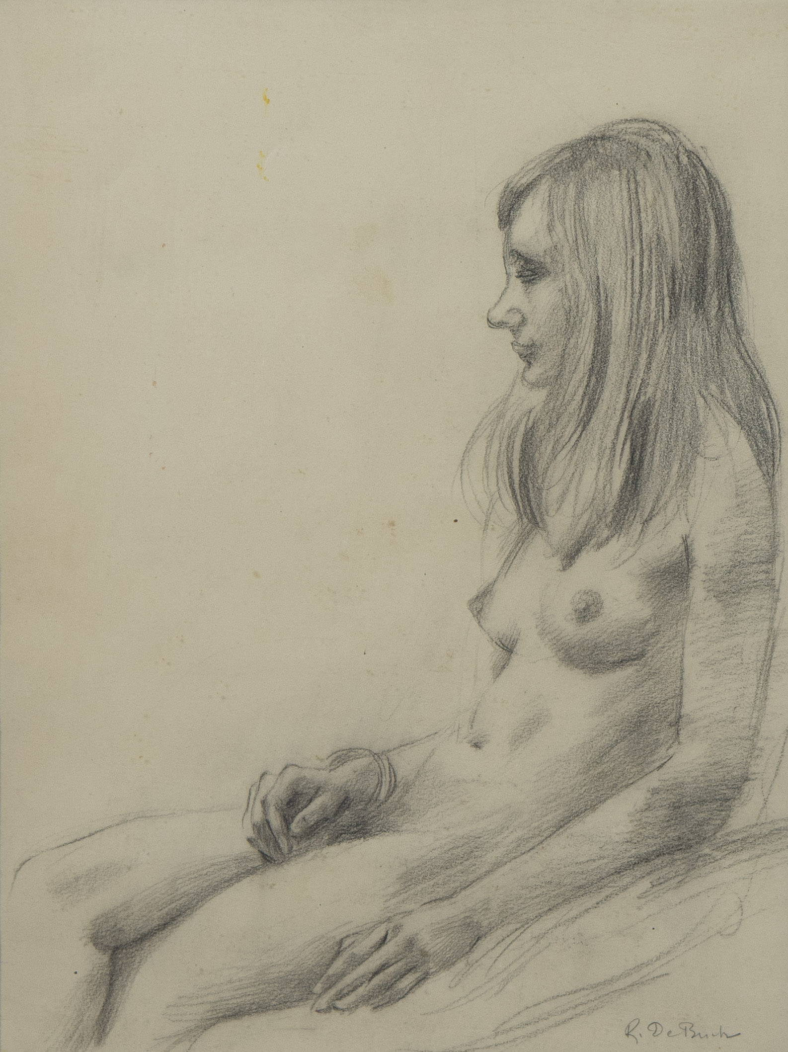 Raphael DE BUCK (1902-1986), 2 watercolours and a drawing, signed - Image 8 of 10