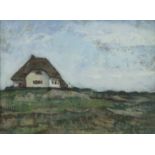 Marie INGELS (1884-1960), pastel on cardboard Villa in the dunes, signed