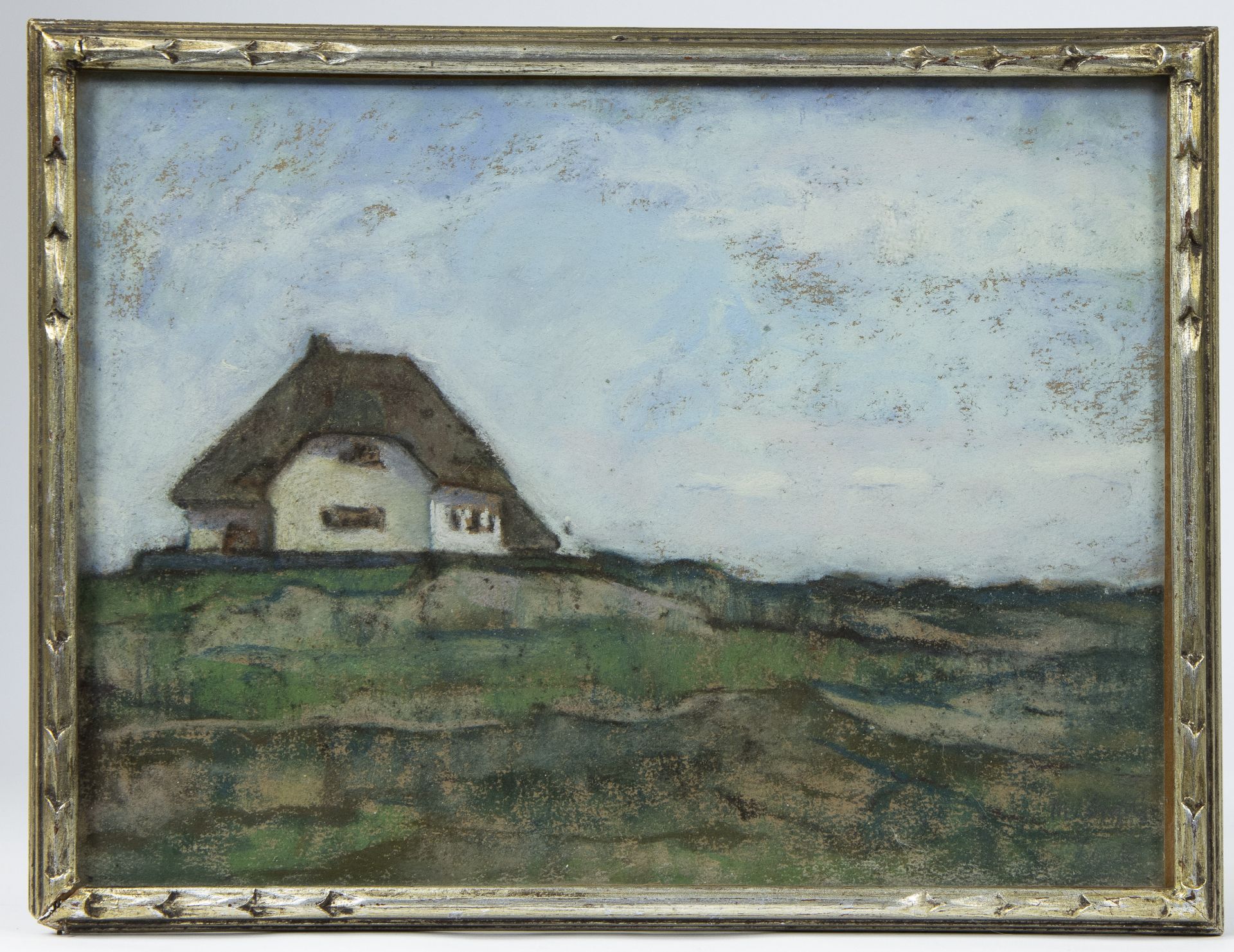 Marie INGELS (1884-1960), pastel on cardboard Villa in the dunes, signed - Bild 2 aus 3