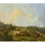 Arthur DE WAERHERT (1881-1944), oil on panel Sheep and chickens, signed