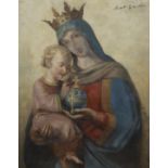 Ernest WANTE (1872-1960), oil on canvas Madonna, signed