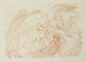 James ENSOR (1860-1949), lithograph from the series Scènes de la vie du Christ, Le Christ chassant l