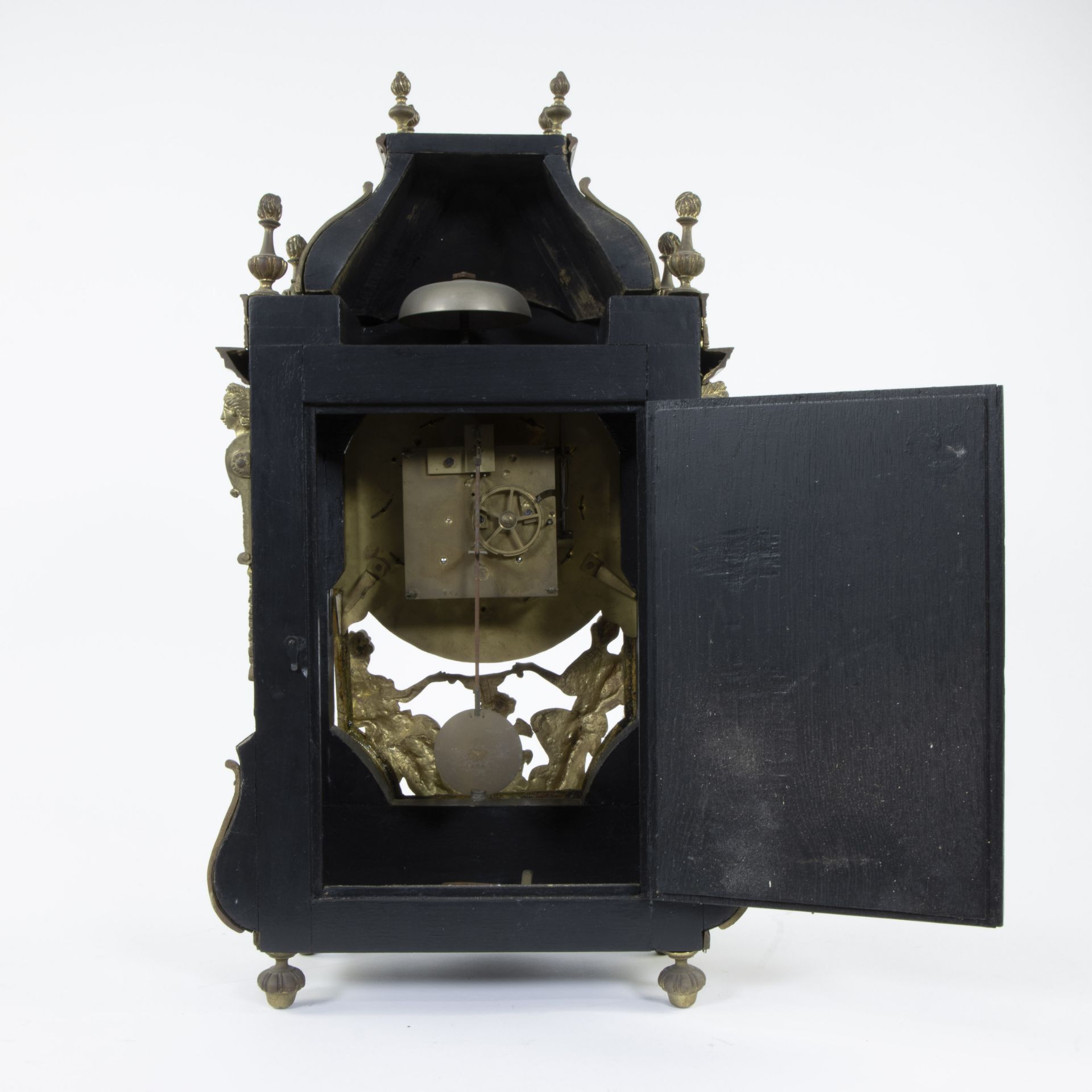 French 19th-century boulle clock after Balthazar Martinot with finely chiselled gilt dial with white - Image 5 of 6