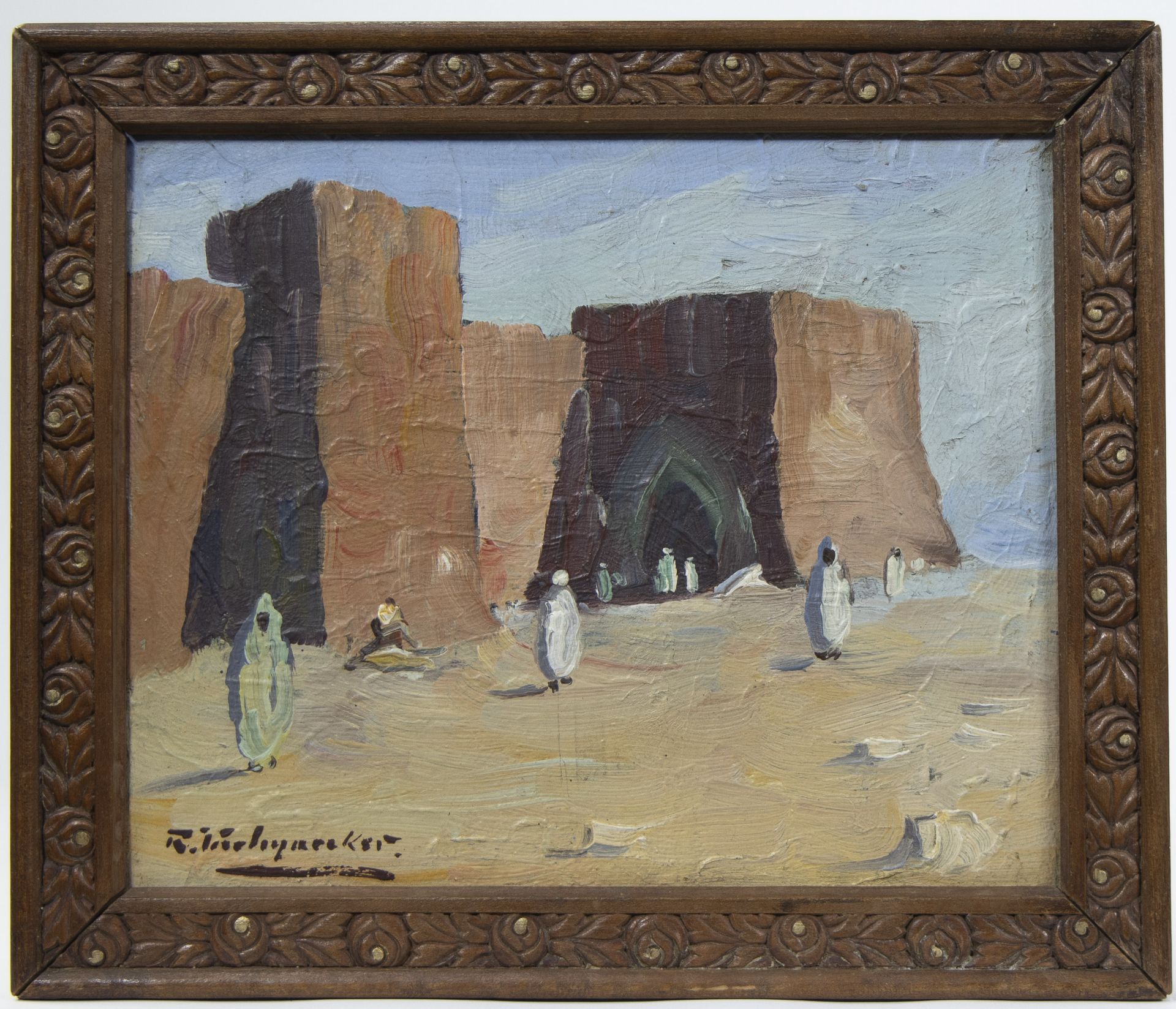 Raoul WIELMAKER (1887-1973), oil on panel Oriental view, signed - Image 2 of 4