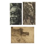 Joseph VERDEGEM (1897-1957), 2 etchings 'The Clown Manolo' 2nd state, 1940 and 'Thérèse Dorny' 1st s