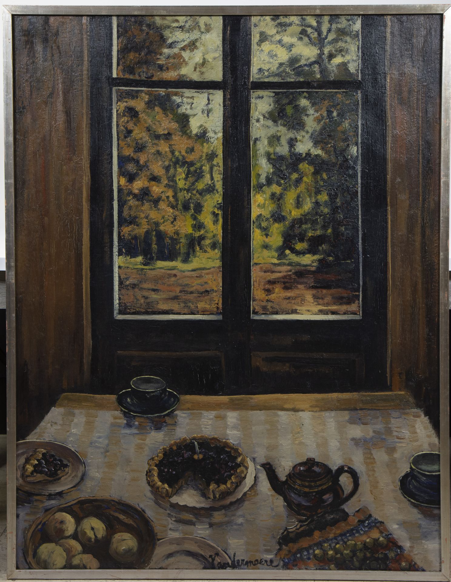 Henri VANDERMOERE (1939), oil on canvas View of the window, signed - Bild 2 aus 4