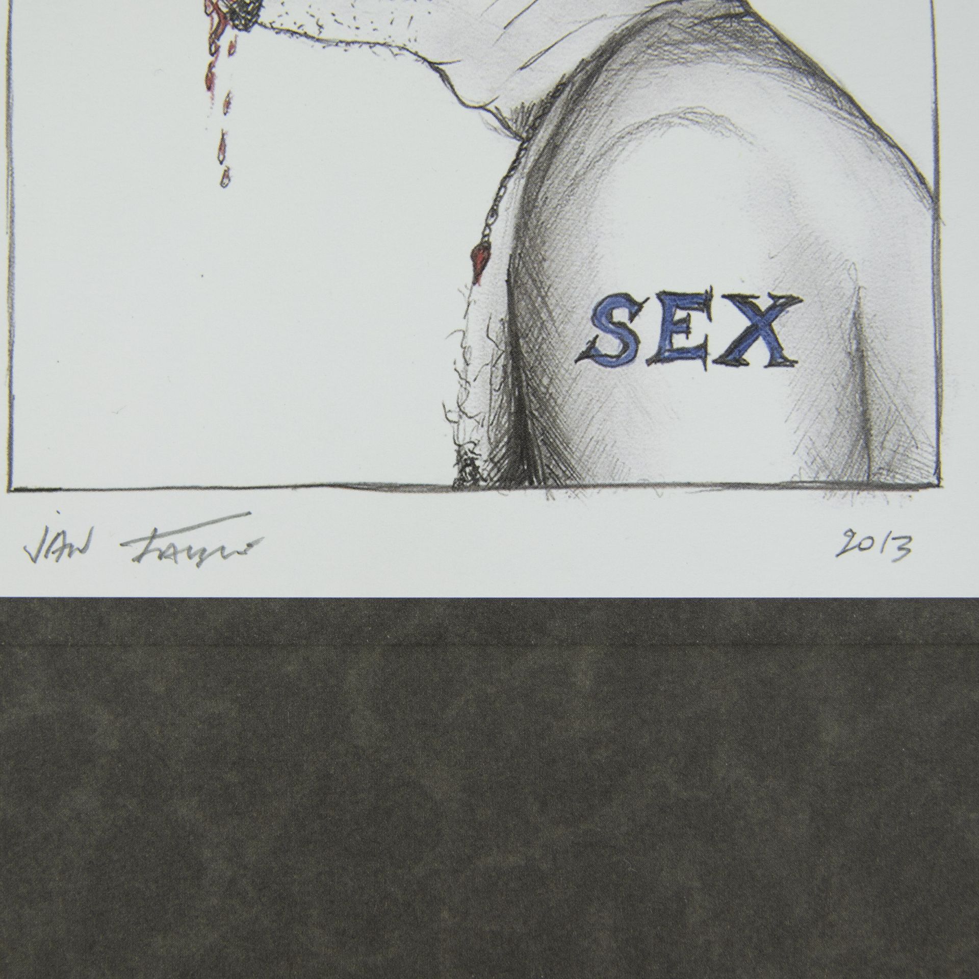 Jan FABRE (1958), screenprint 'SEX' as a contribution to Ronny Van de Velde's 2013 'Museum to Scale' - Bild 3 aus 3