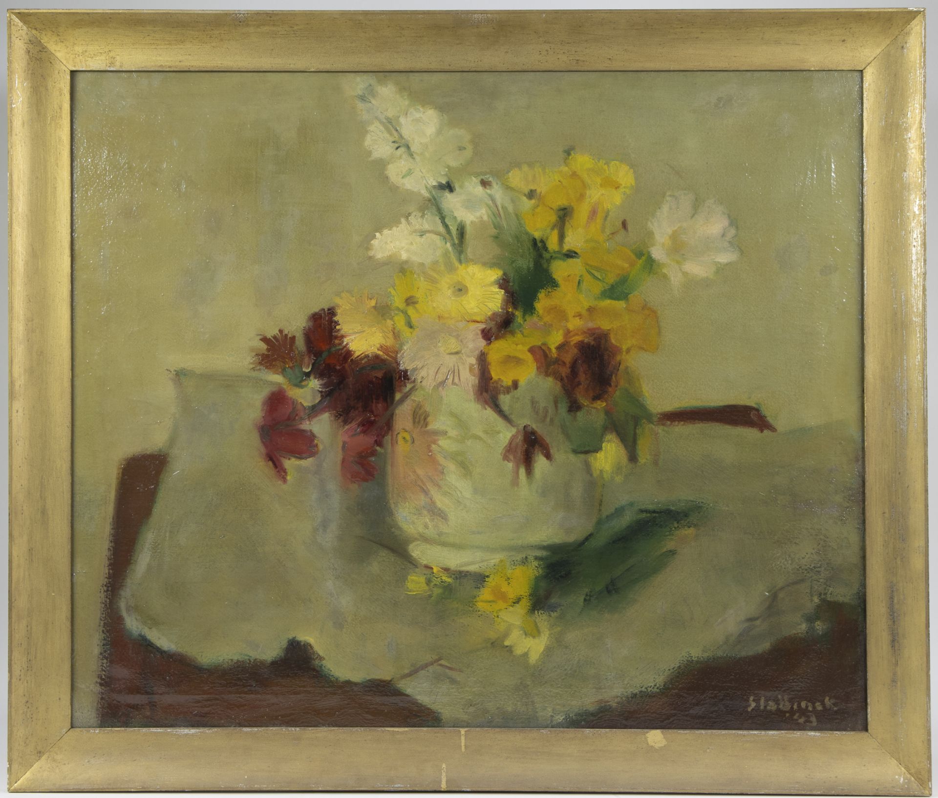 Rik SLABBINCK (1914-1991), oil on canvas Still life with flowers, signed and dated '43 - Bild 2 aus 4